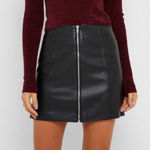 Forever21 Black Leather Skirt